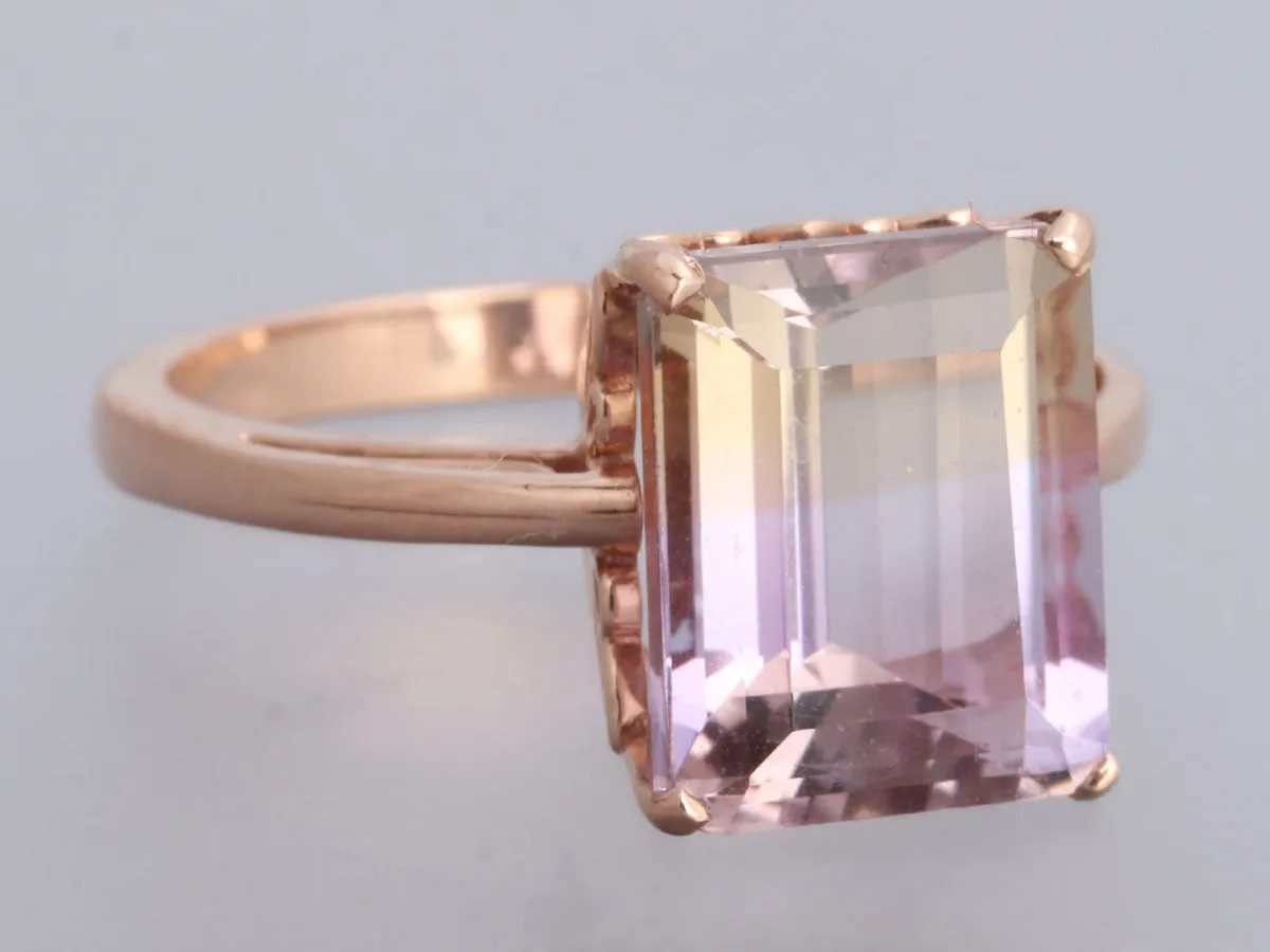 14K Rose Gold Ametrine Ring