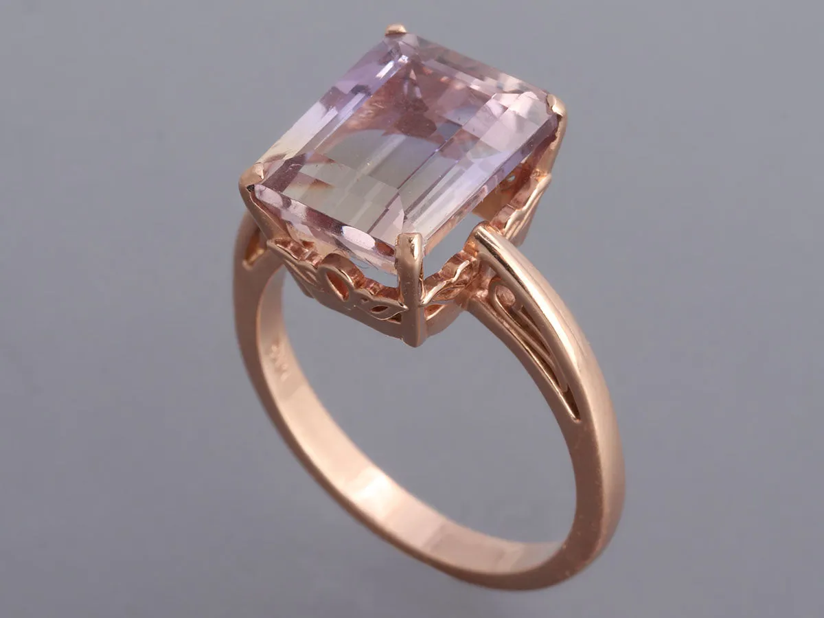 14K Rose Gold Ametrine Ring