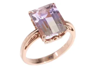 14K Rose Gold Ametrine Ring