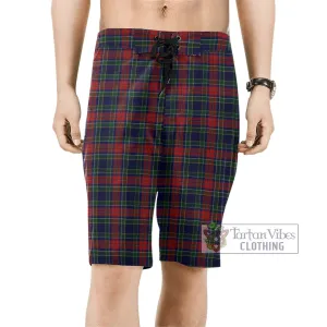 Allison Red Tartan Men's Board Shorts