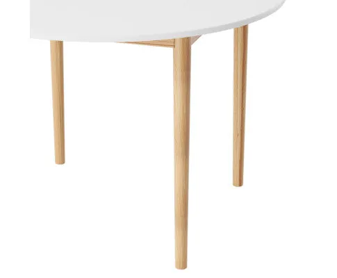 Artiss Dining Table Round White 108CM Diameter Demi