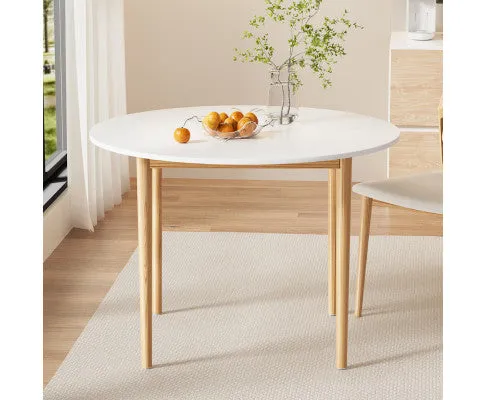 Artiss Dining Table Round White 108CM Diameter Demi