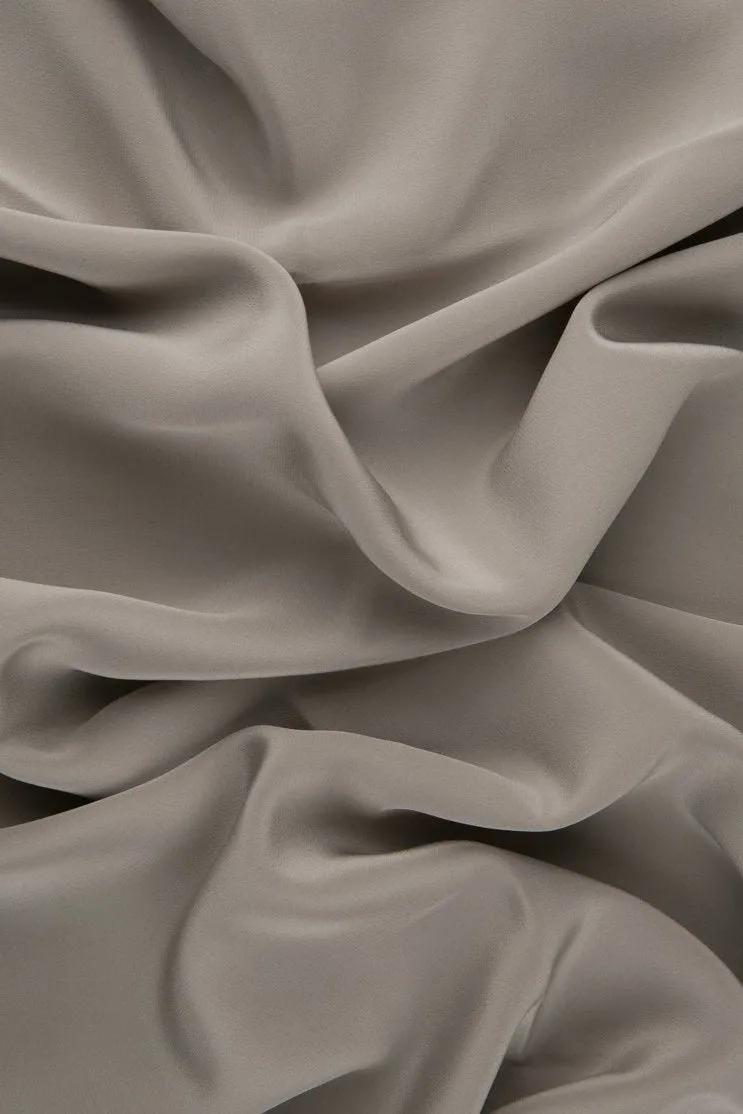 Berkshire Beige Silk Crepe de Chine Fabric