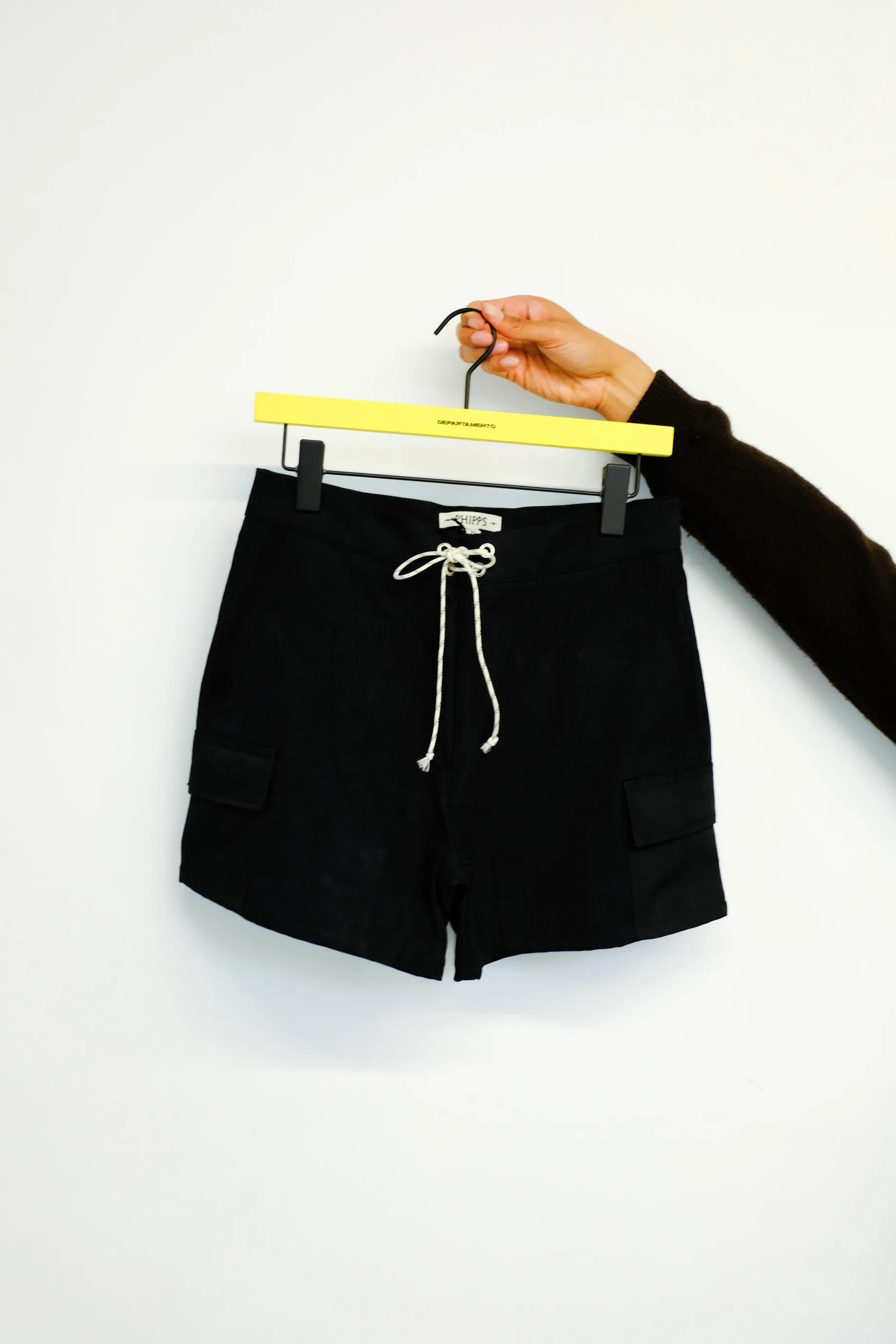 Black Heavy Canvas Action Shorts