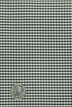 Black White Gingham Shantung 395 Fabric