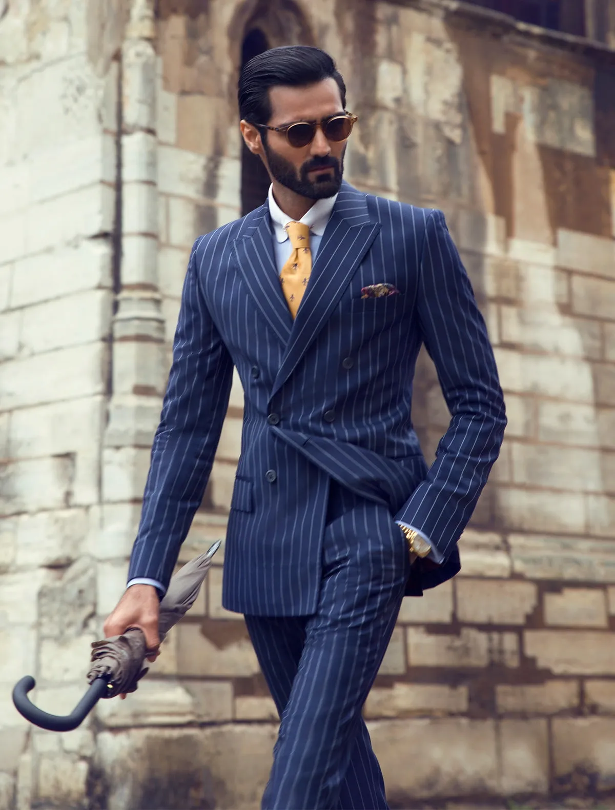 BLUE CLASSIC DOUBLE BREASTED TWO PIECE SUIT