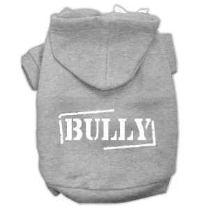 Bully Screen Printed Pet Hoodies Grey Size Med (12)