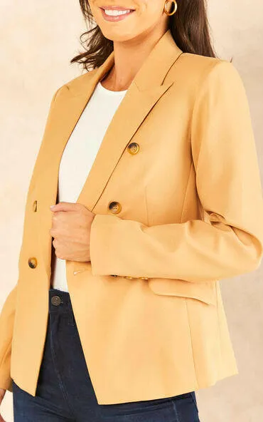 Camel Solid Blazer