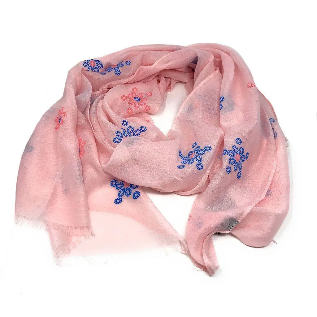 Casaba Women's Scarf Scarves Floral Soft Light Sheer