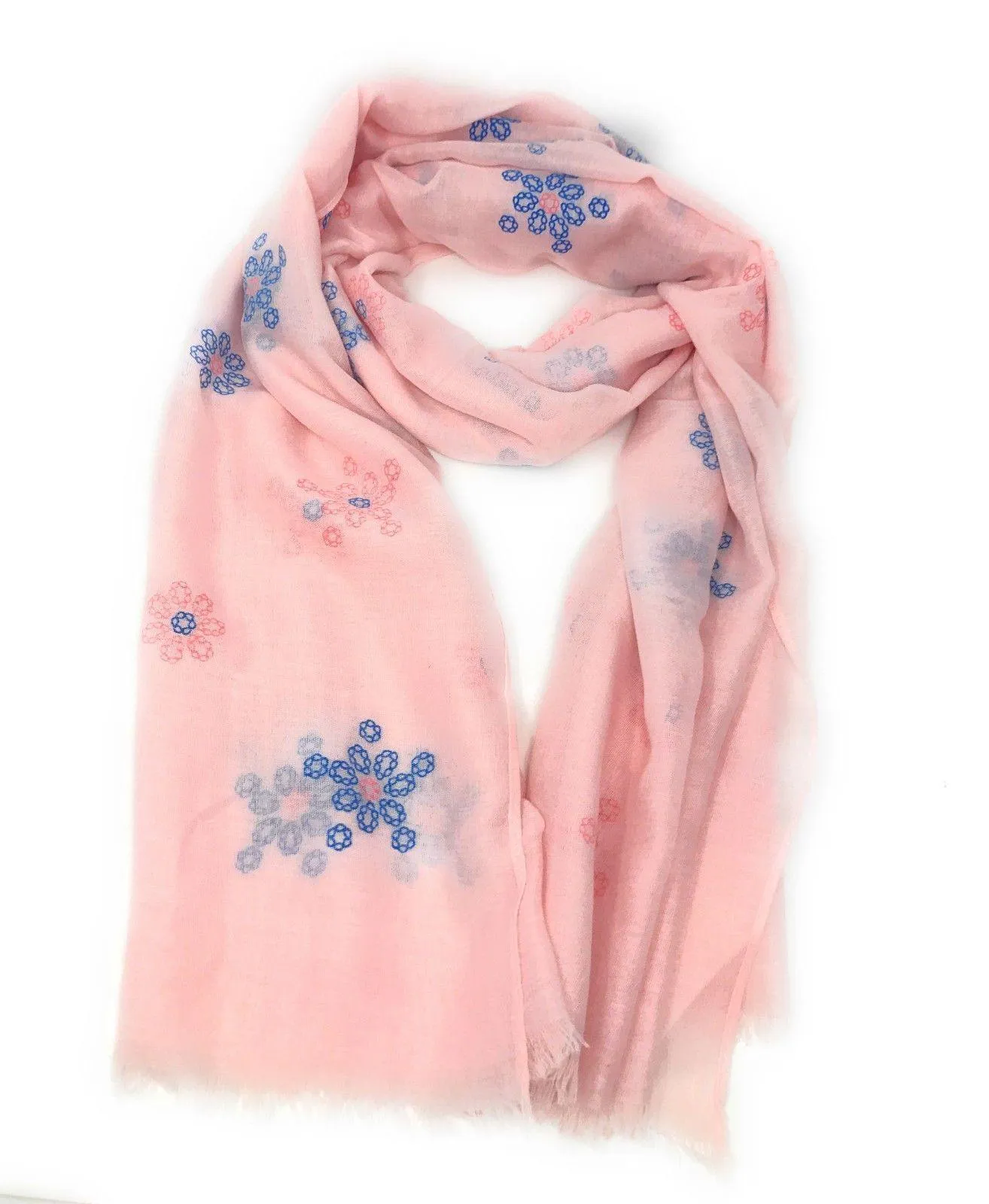 Casaba Women's Scarf Scarves Floral Soft Light Sheer