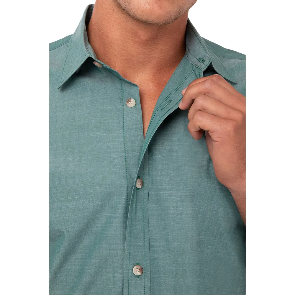 CHAMBRAY SHIRT - Green Mist