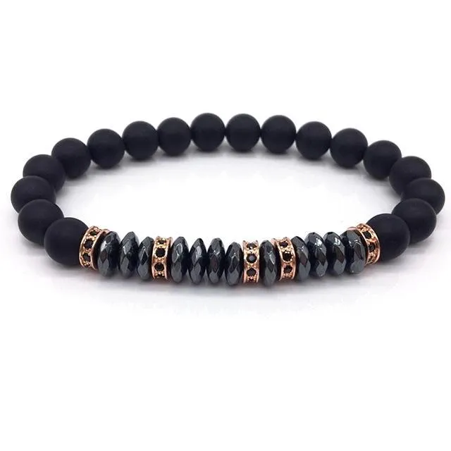 Classy Men Formal Beaded Pavé Bracelet