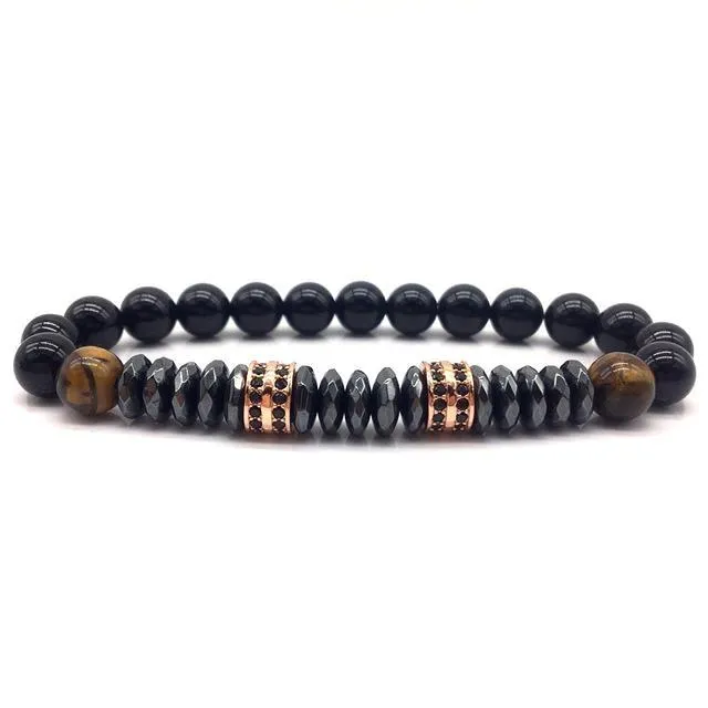 Classy Men Formal Beaded Pavé Bracelet