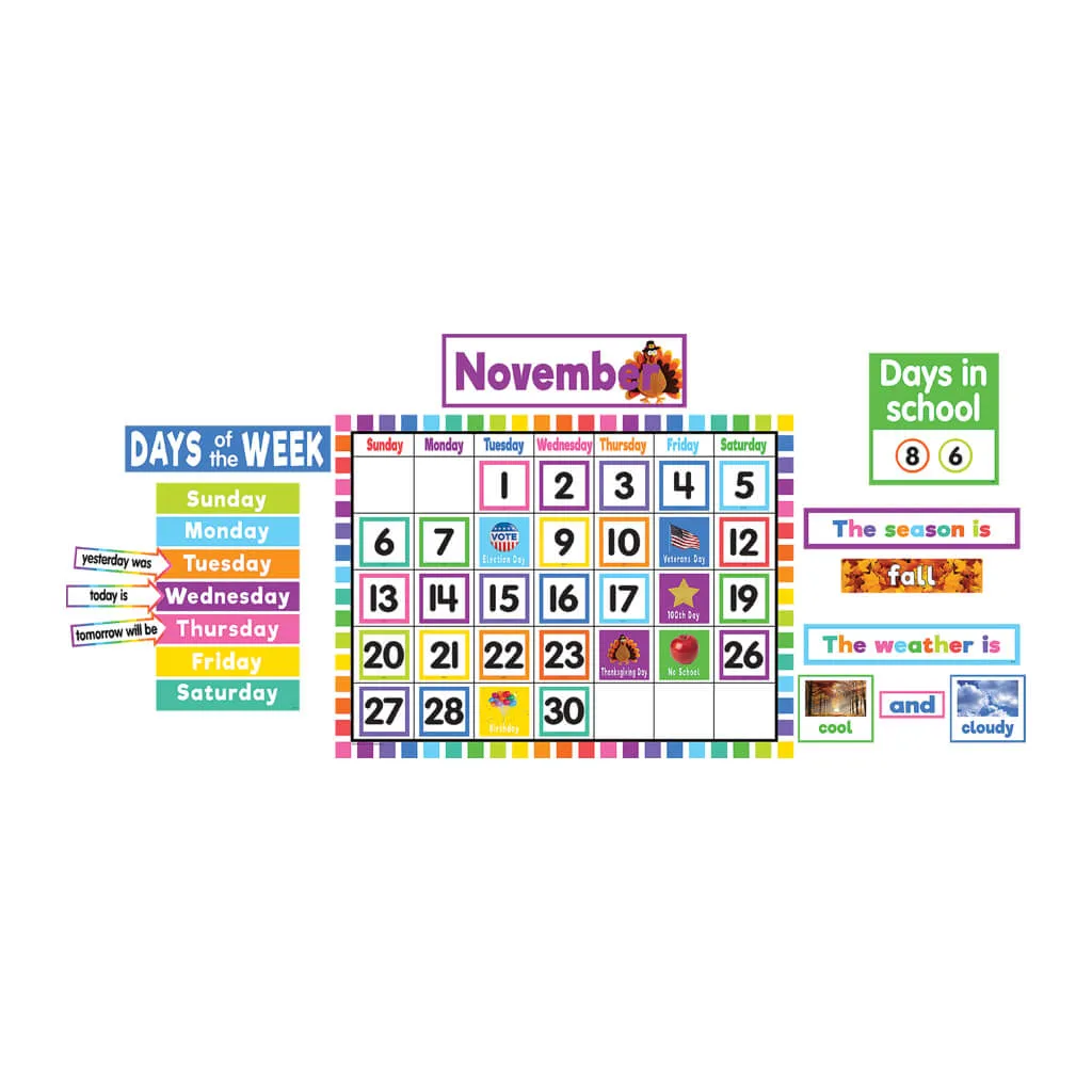 Colorful Calendar Bulletin Board