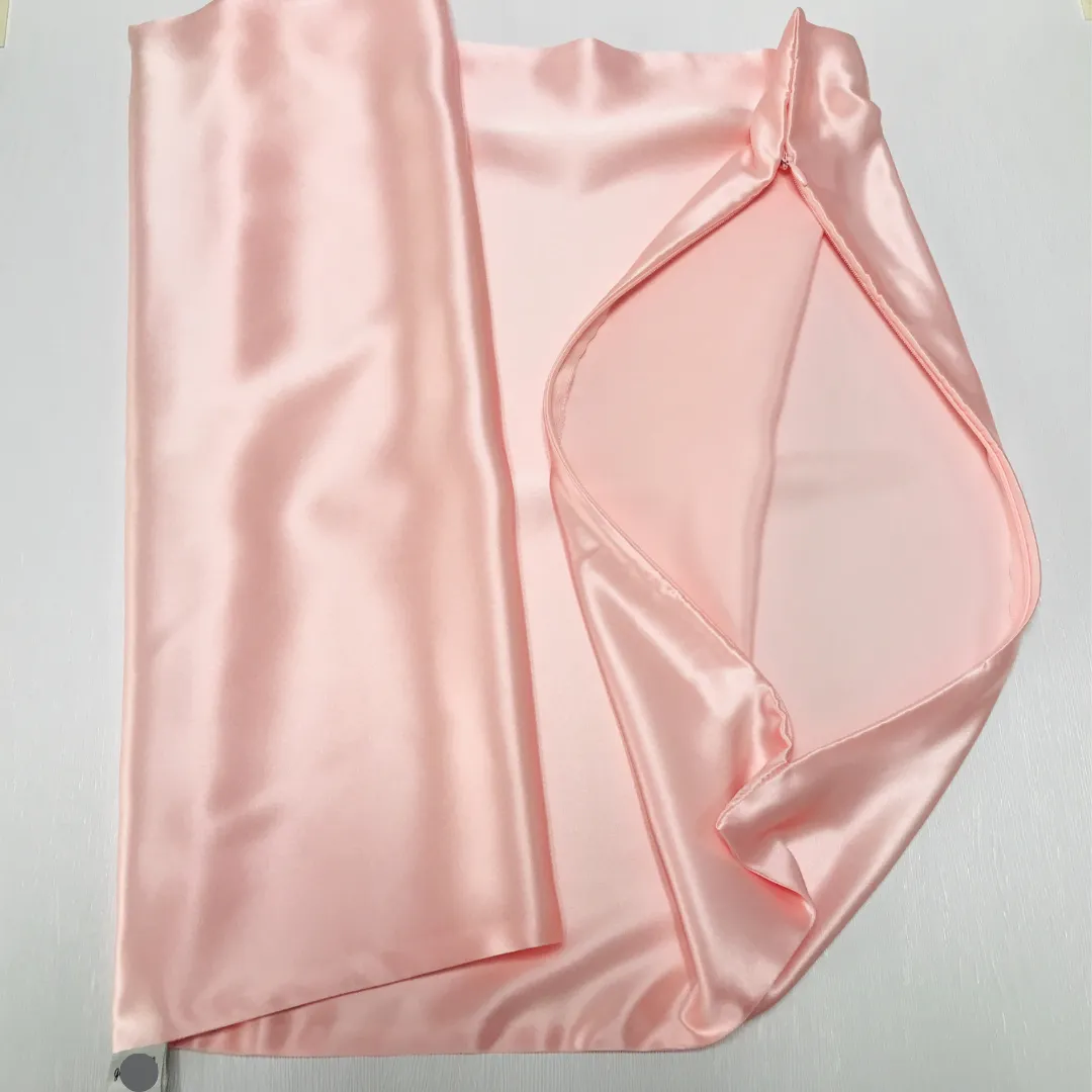 Custom Wholesale Silk Pillowcase 25 Momme Zipper Closure - King size