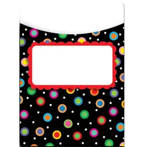 Dots On Jumbo Library Pocket Black