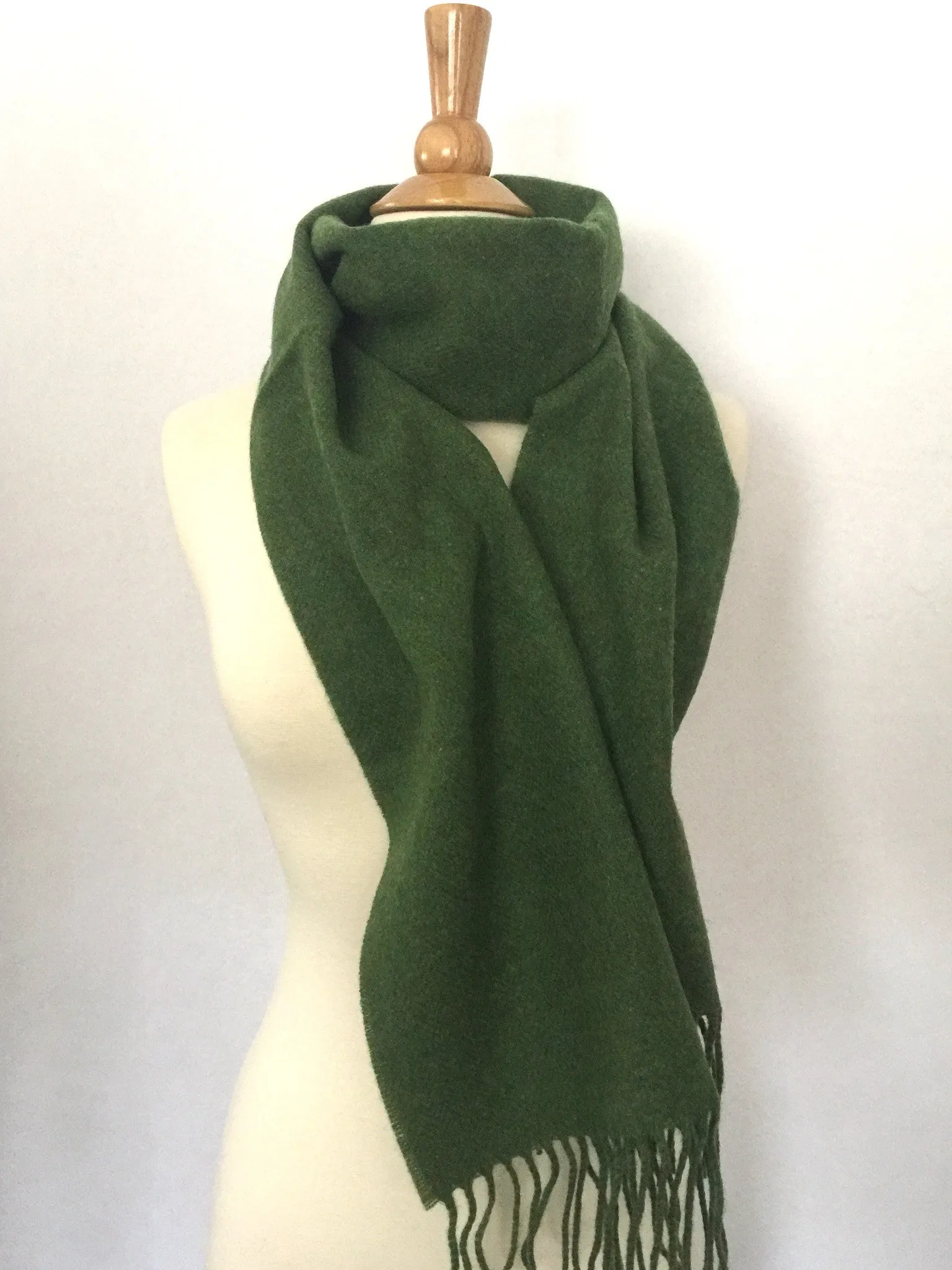 Foxford Lambswool Scarf - Cormullen Leaf Green - Ireland