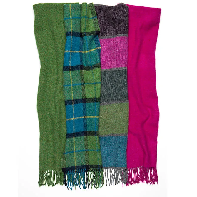 Foxford Lambswool Scarf - Cormullen Leaf Green - Ireland