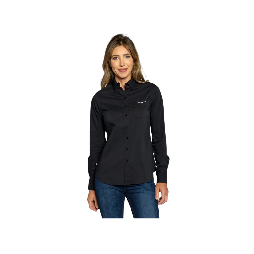 Kimes Ranch Women's KR Team Long Top Black Shirt