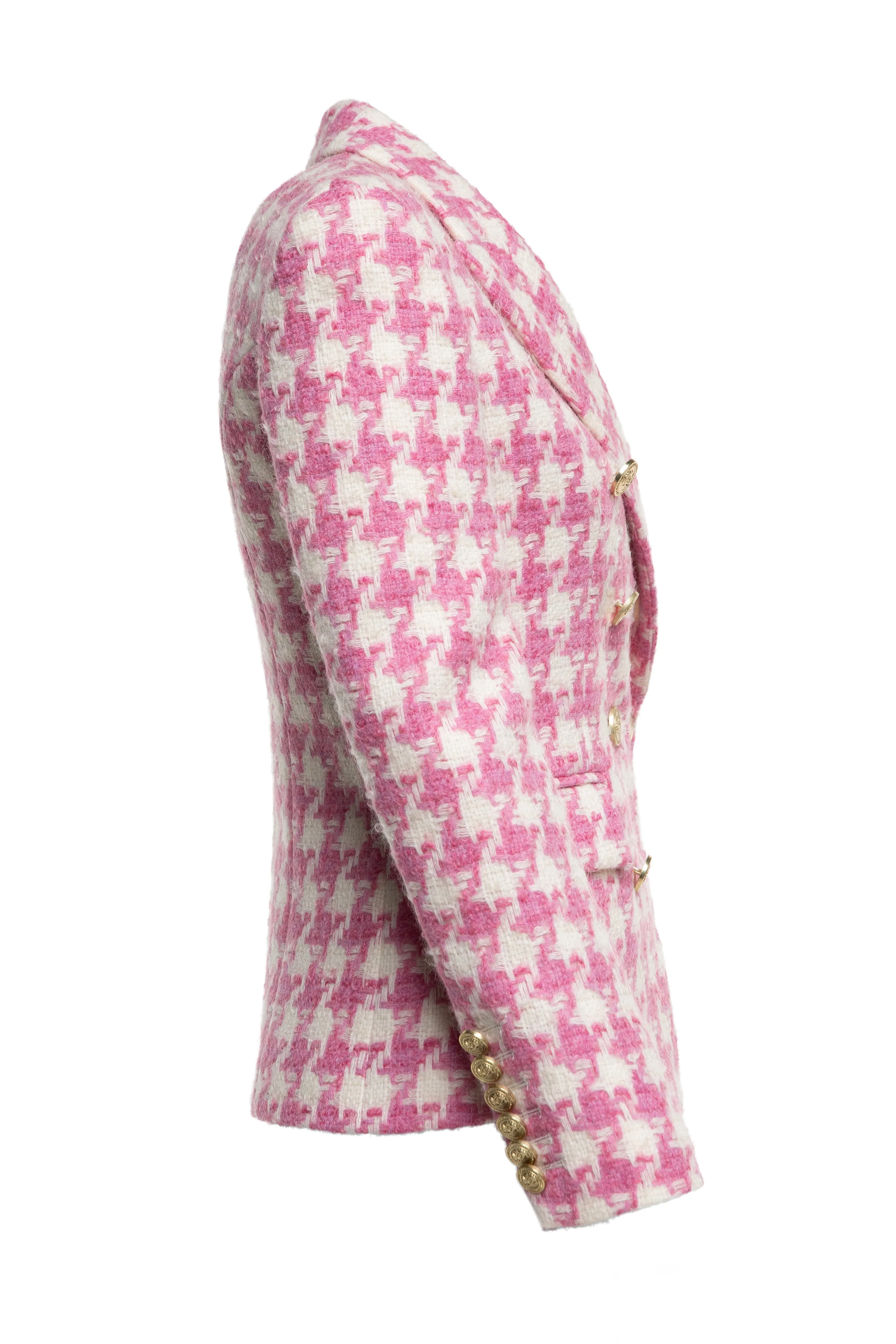 Knightsbridge Blazer (Pink Large Scale Houndstooth)