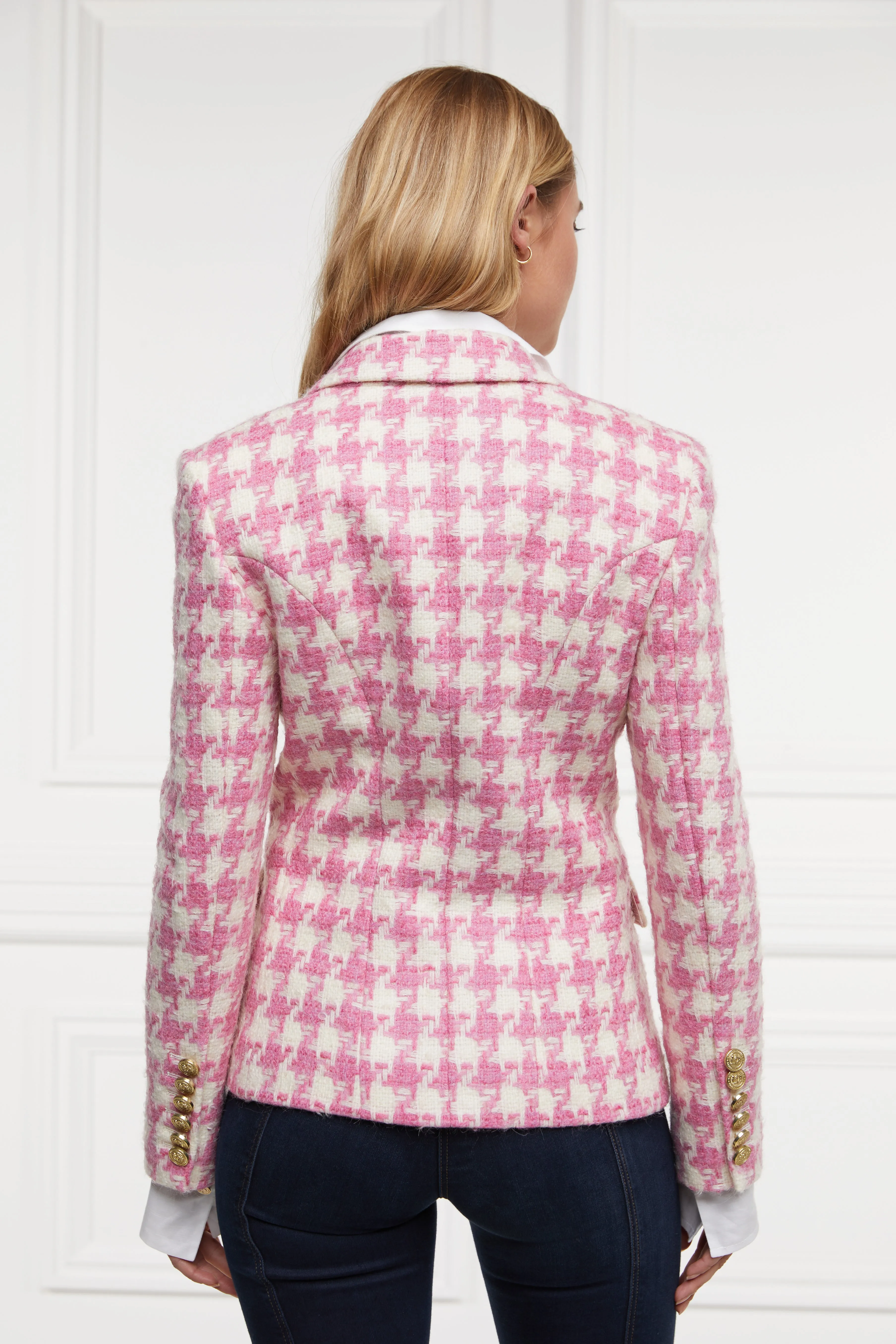 Knightsbridge Blazer (Pink Large Scale Houndstooth)