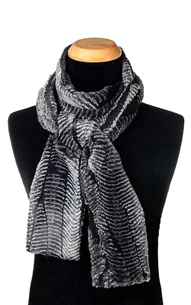 Men's Classic Scarf - Luxury Faux Fur in Nightshade (Only One Skinny Scarf left!)