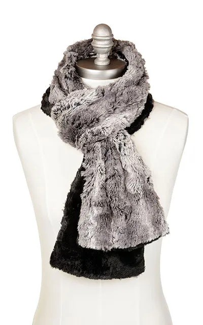 Men's Classic Scarf - Two-Tone, Luxury Faux Fur in Seattle Sky