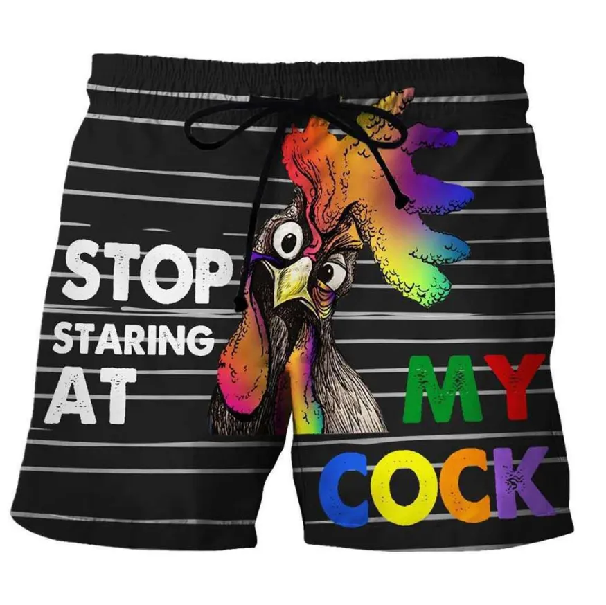 Men's Colorful Turkey 3D Print Board Shorts