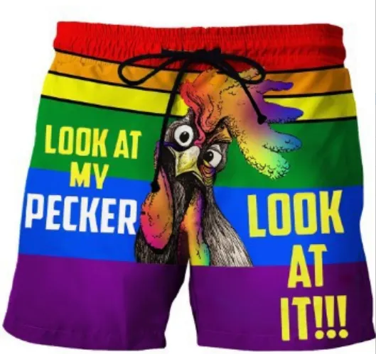 Men's Colorful Turkey 3D Print Board Shorts