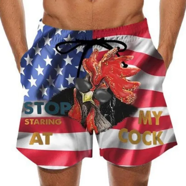 Men's Colorful Turkey 3D Print Board Shorts