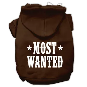 Most Wanted Screen Print Pet Hoodies Brown Size XXXL (20)