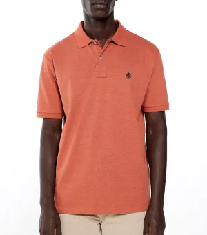 Piqué Patterned Polo Shirt Orange