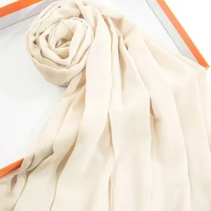 Plain Georgette Chiffon Scarves Color Light Skin