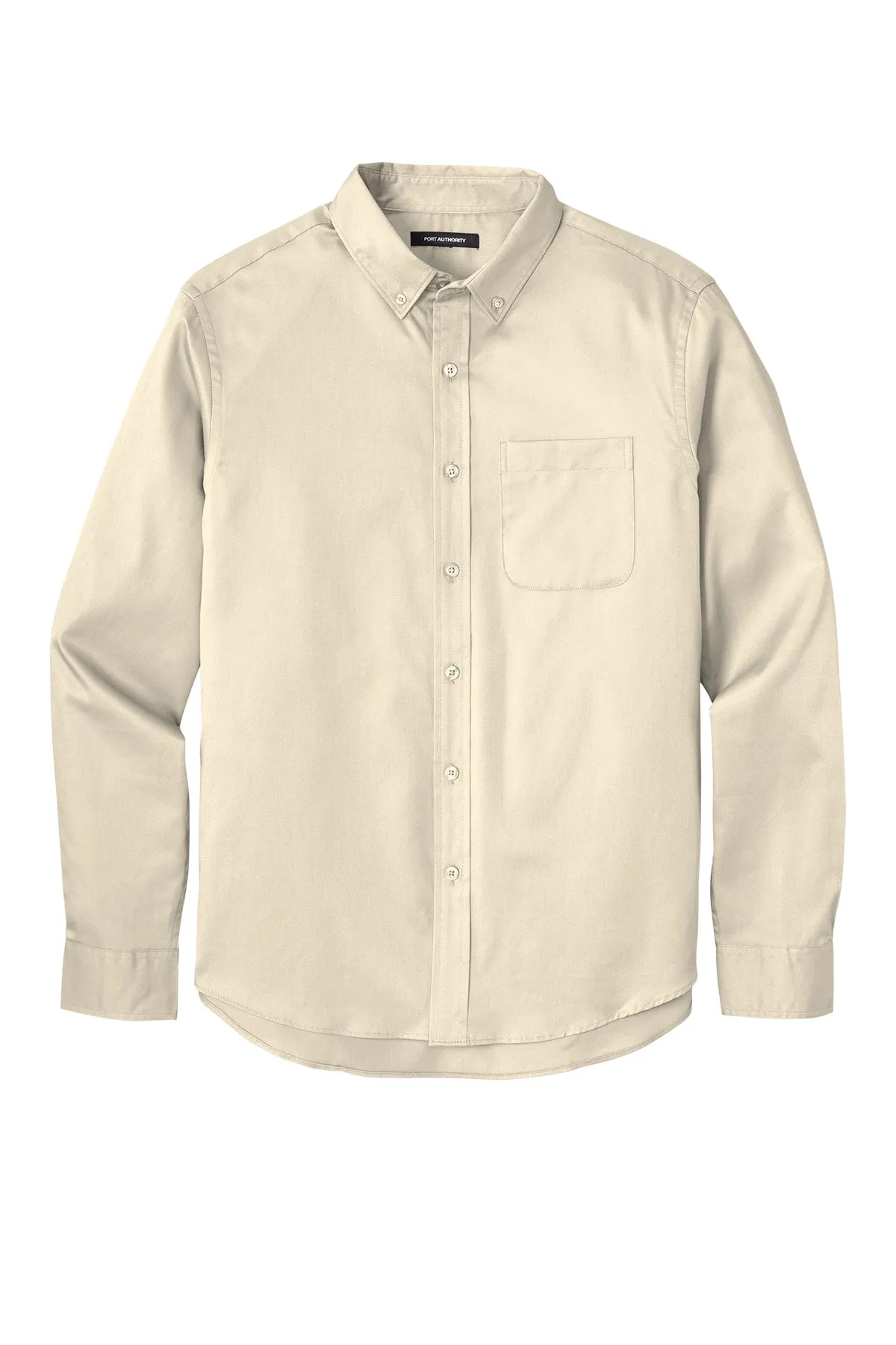 Port Authority® Long Sleeve SuperPro React™ Twill Shirt - Ecru