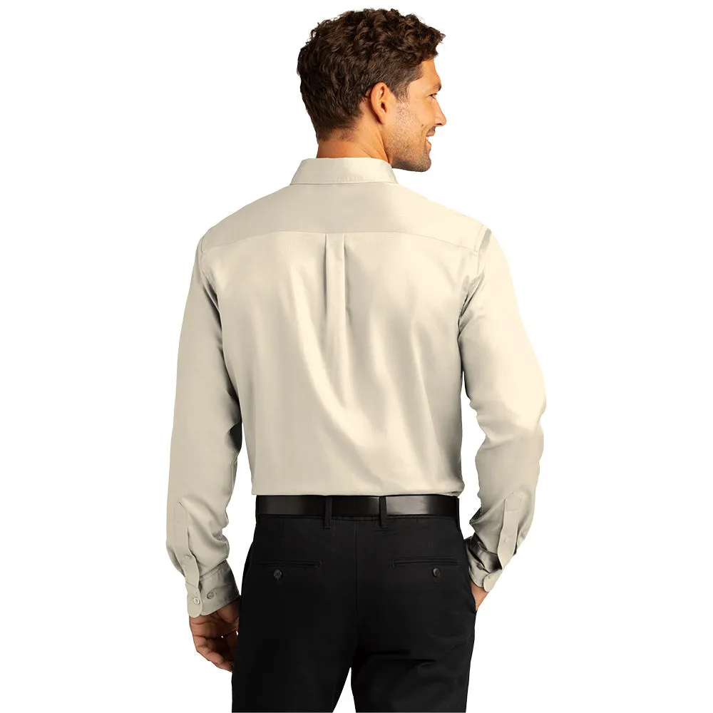 Port Authority® Long Sleeve SuperPro React™ Twill Shirt - Ecru