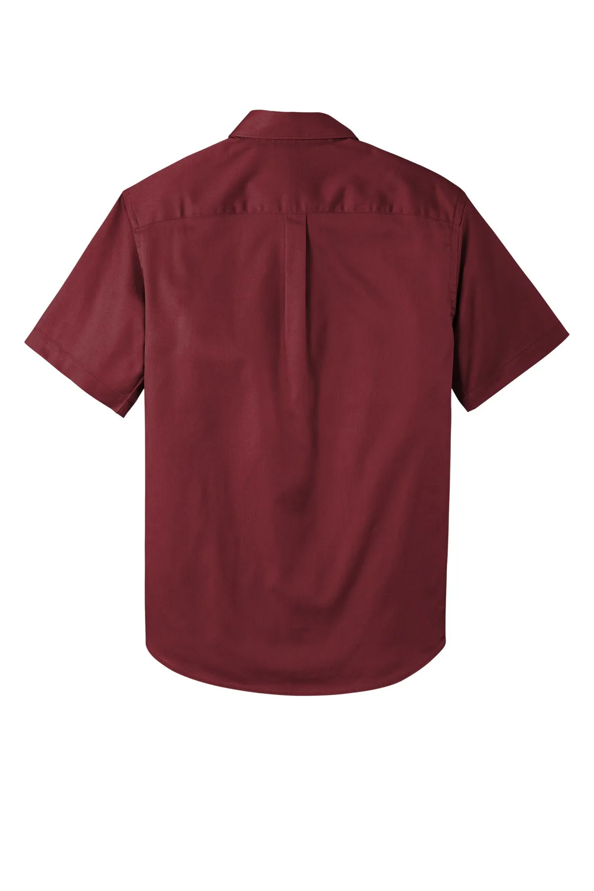 Port Authority® Short Sleeve SuperPro React™ Twill Shirt - Burgundy