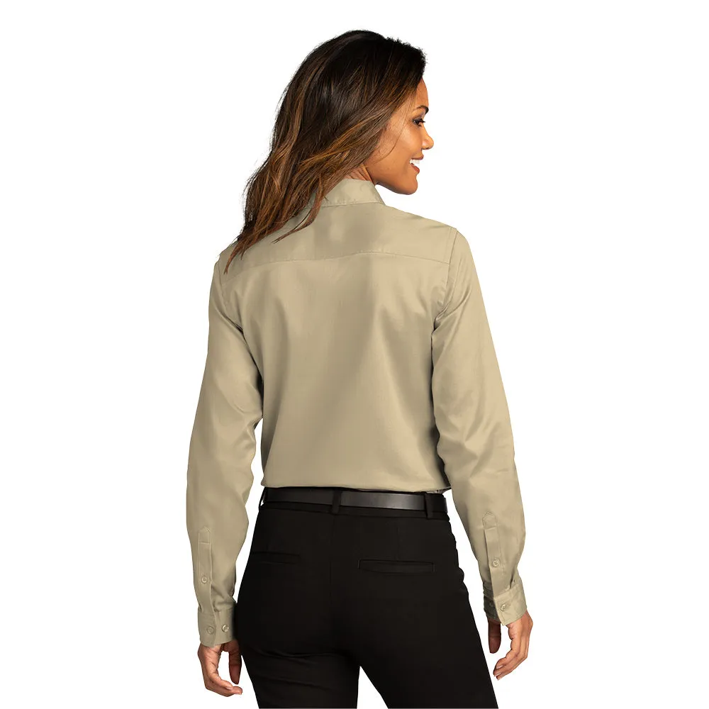 Port Authority® Women's Long Sleeve SuperPro React ™ Twill Shirt - Wheat