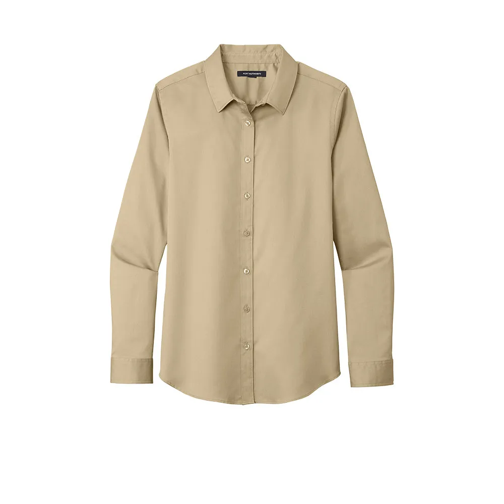 Port Authority® Women's Long Sleeve SuperPro React ™ Twill Shirt - Wheat