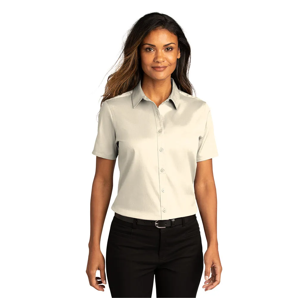 Port Authority® Women's Short Sleeve SuperPro React ™ Twill Shirt - Ecru