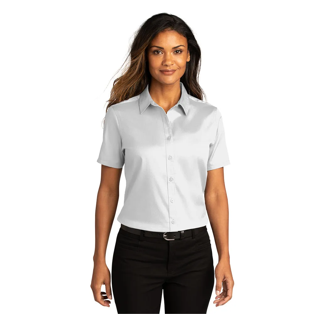 Port Authority® Women's Short Sleeve SuperPro React ™ Twill Shirt - White