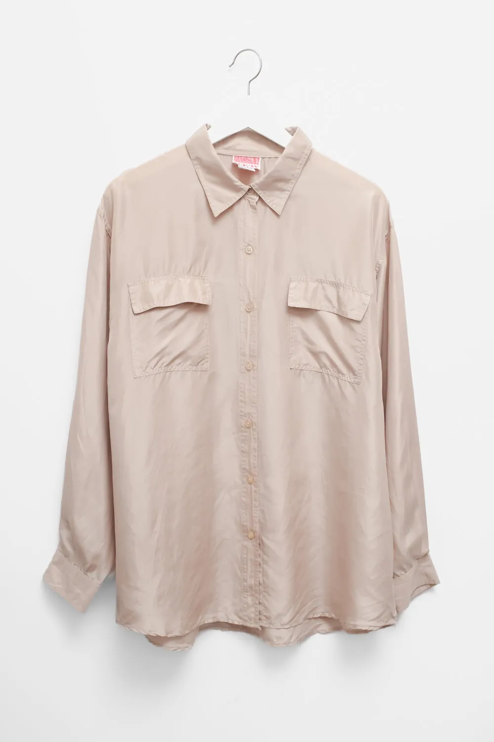 PURE SILK BEIGE VINTAGE SHIRT