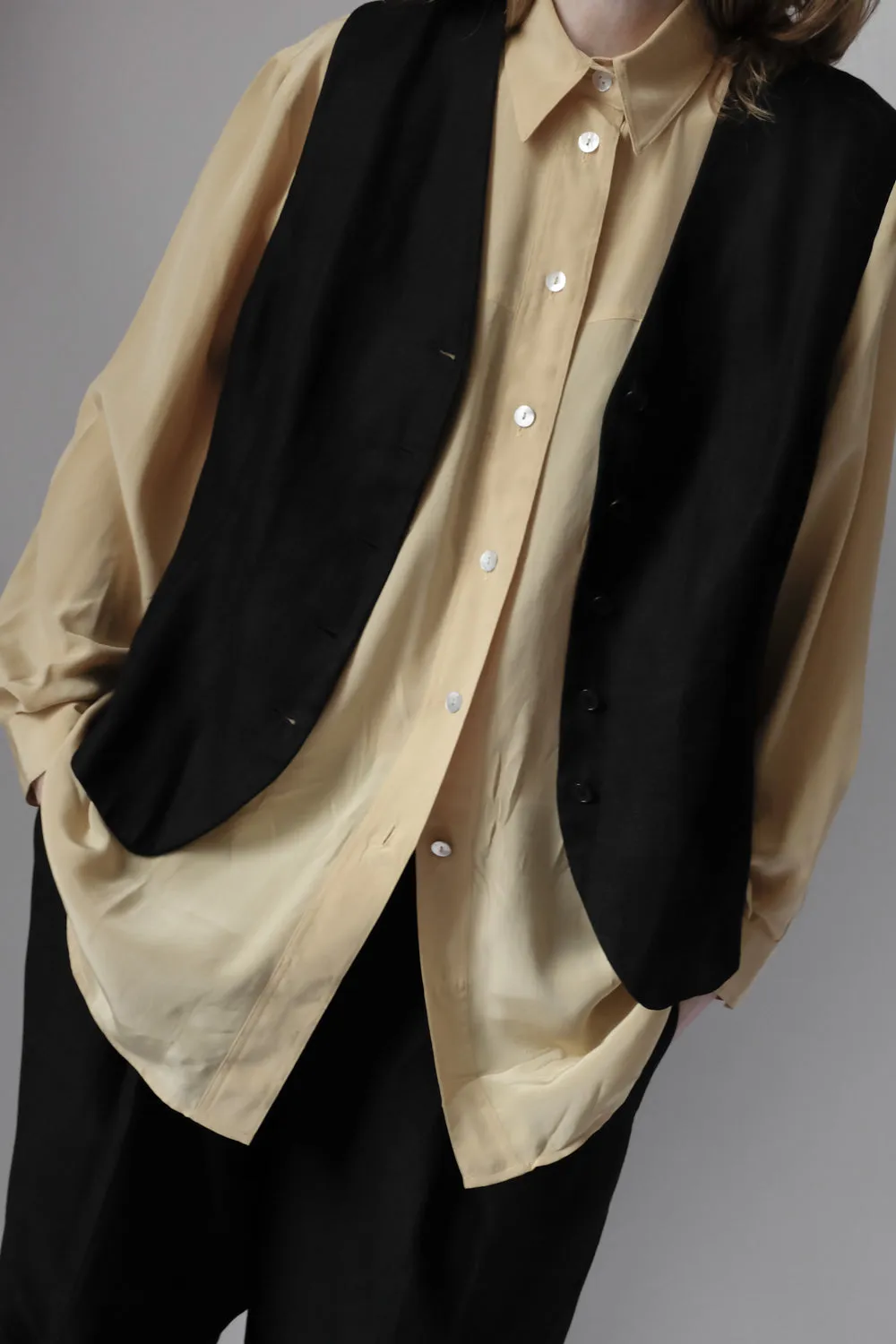 PURE SILK VANILLA VINTAGE SHIRT