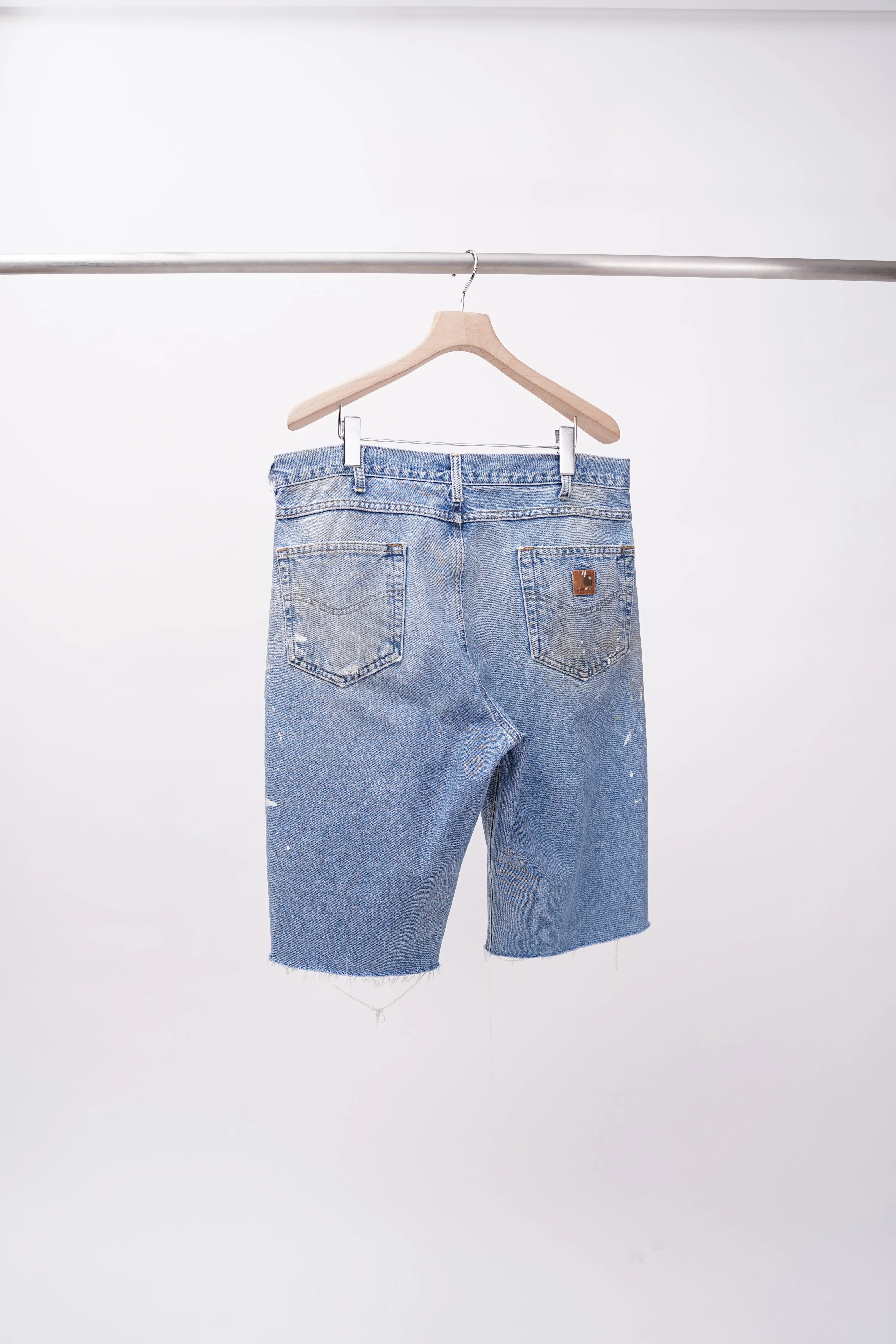 "Carhartt" -Painted Cut-Off Denim Shorts-