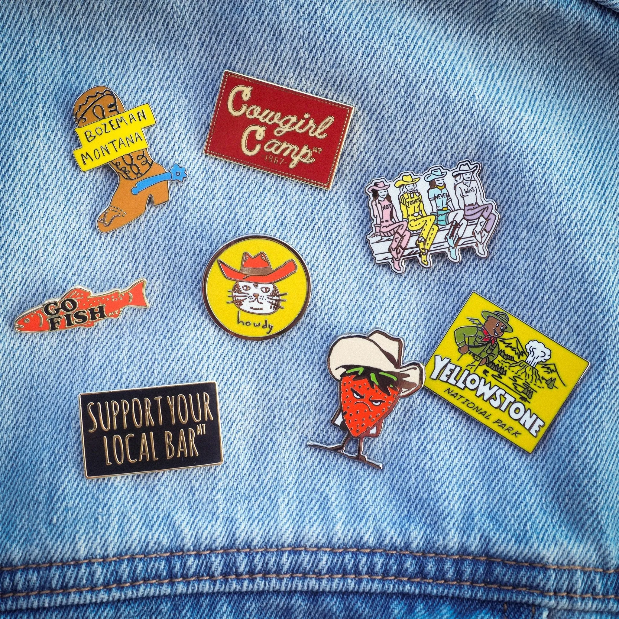 "Cowgirl Camp" Pin