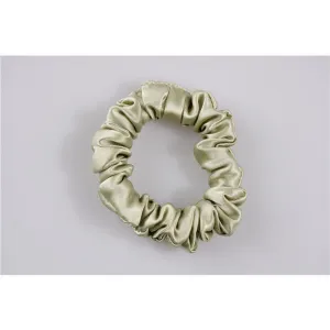 Silk Scrunchies Classic Bean Green