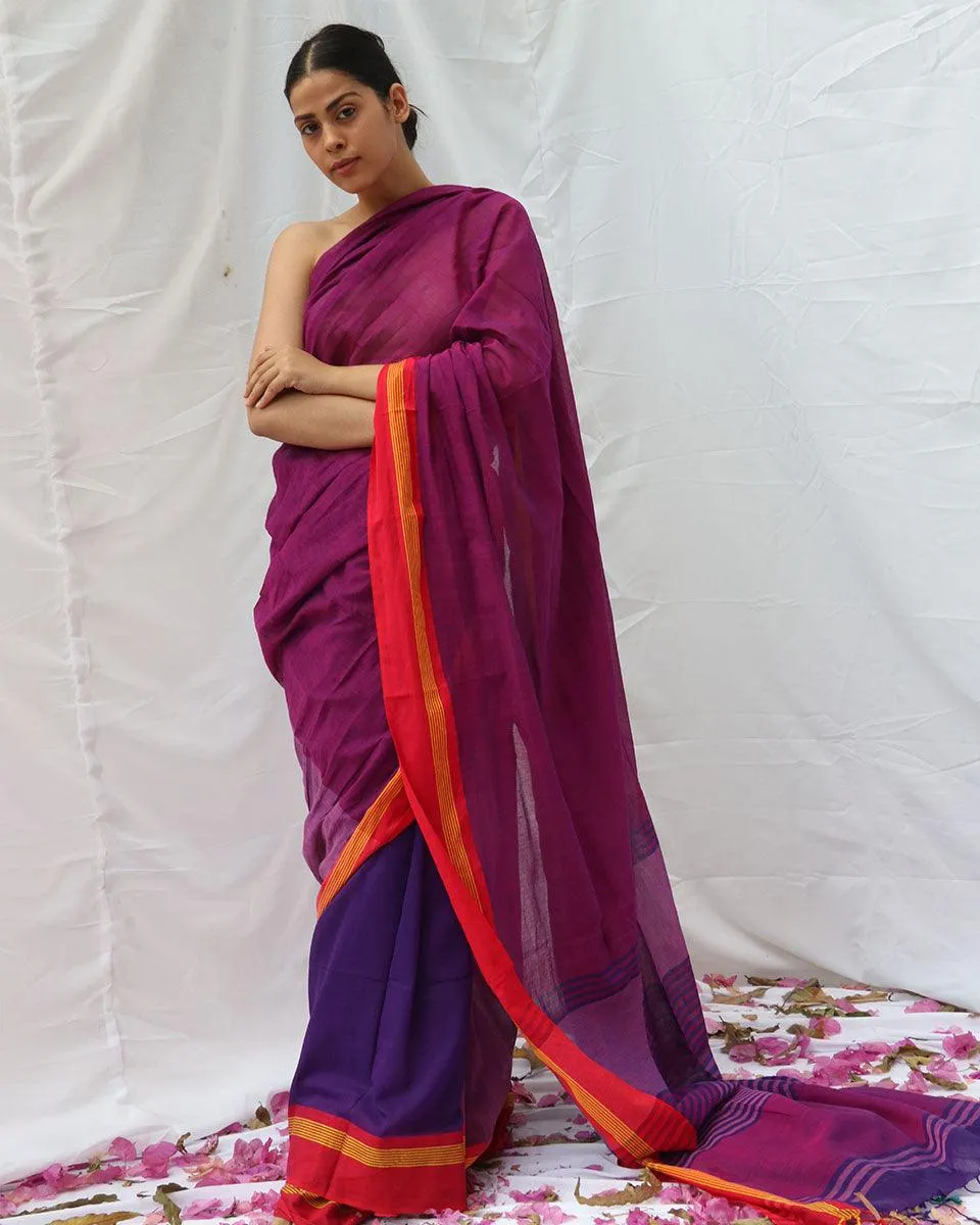 Swan Handwoven Cotton Saree - LIDD