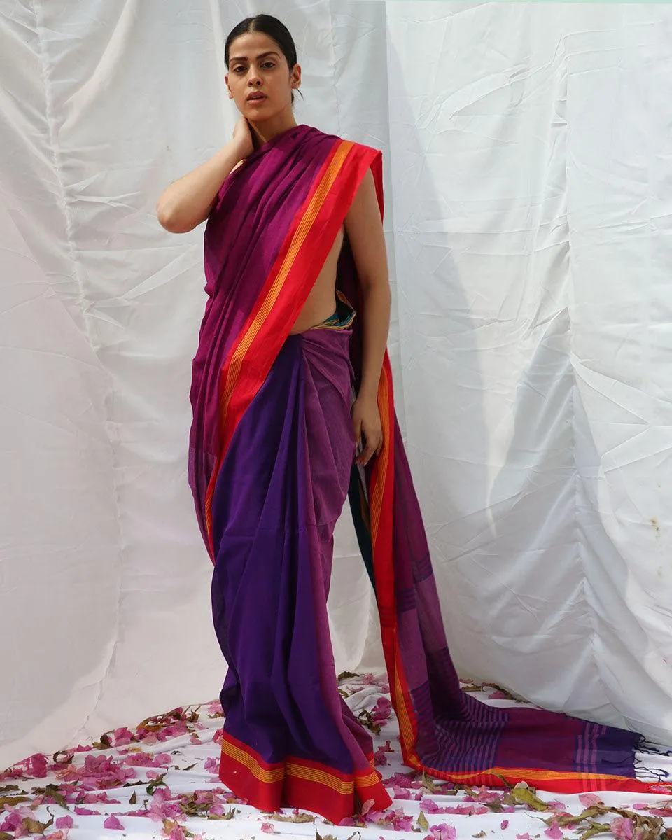 Swan Handwoven Cotton Saree - LIDD