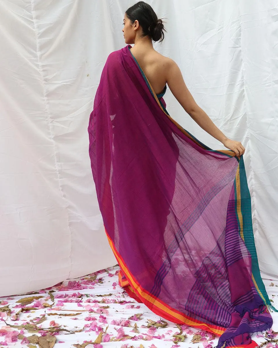 Swan Handwoven Cotton Saree - LIDD