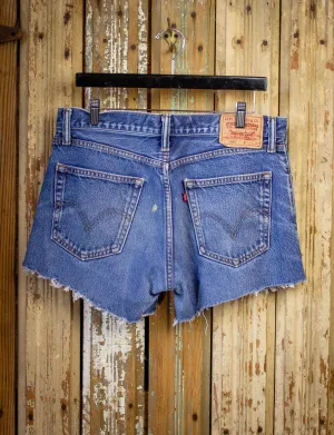 Vintage Levi's 505 Cut Off Denim Shorts Medium Wash 33w