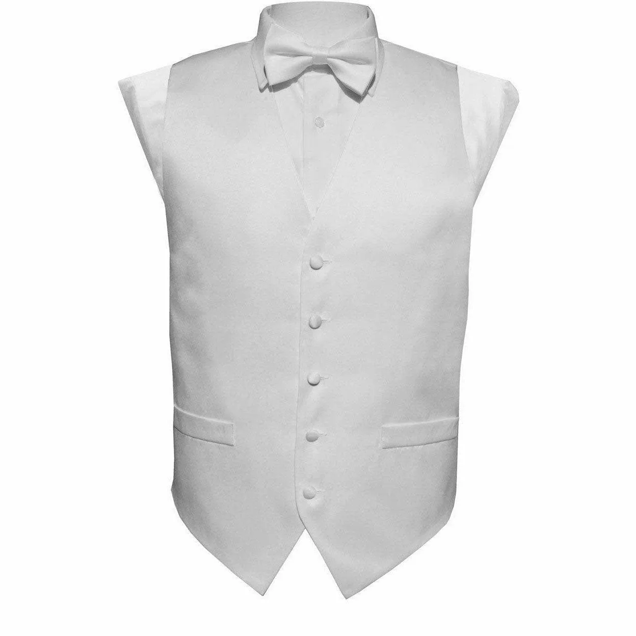 Vittorio Farina Boy's Satin Vest, Necktie, Bow Tie and Pocket Square Set